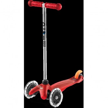 Самокат MICRO MINI красный LED светящиеся колеса Самокат MICRO MINI красный LED светящиеся колеса