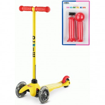 Самокат MICRO MINI LIMPOPO желтый LED + подарок Самокат MICRO MINI LIMPOPO желтый LED + подарок