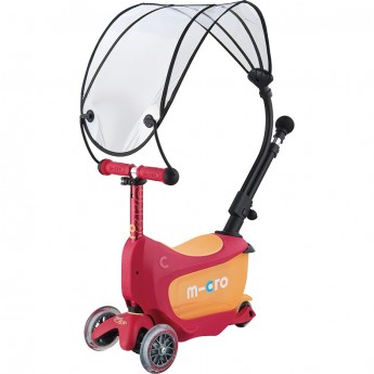 Самокат MICRO MINI2GO DELUXE с навесом красный Самокат MICRO MINI2GO DELUXE с навесом красный